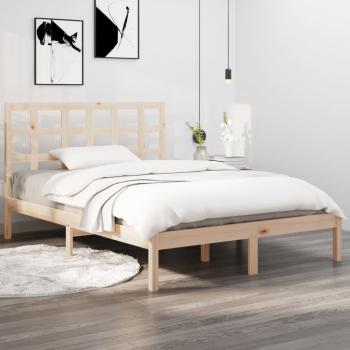 Estructura de cama de madera maciza 140x200 cm