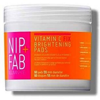 Nip + Fab Almohadillas Limpiadoras Vitamin C Fix para Iluminar la Piel con Extracto de Granada y Semilla de Café, 60 Pads, 80ml