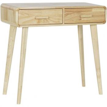 Consola rubberwood mdf 80 x 30 x 74 2 caj natural