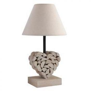 Lámpara de mesa E27 Carlita de madera