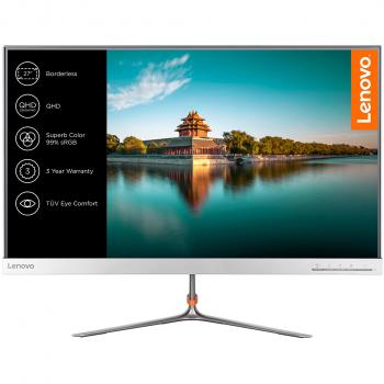 Monitor Lenovo L27q-10 de 27 pulgadas, Quad HD TFT/IPS Mate, Resolución 2560 x 1440 Pixeles, Tiempo de Respuesta 4 ms, HDMI y DisplayPort - Color Plata