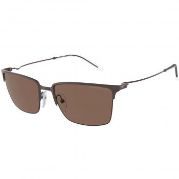 Emporio Armani EA2155 Col. 338073 Men's Square Sunglasses Brown Size 58