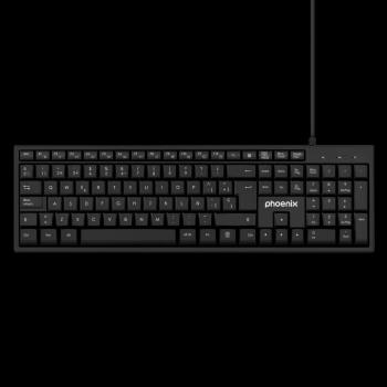 Phoenix K100 Teclado Multimedia USB Negro QWERTY Español