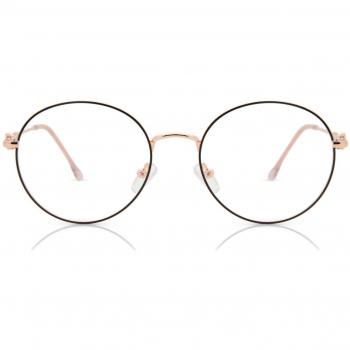 Gafas Anti-Azules Round Montuta Completa Metálico Negras Armazones para Hombre - SmartBuy Collection