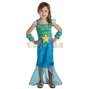 Disfraz de Sirena con estrella para niña y bebe