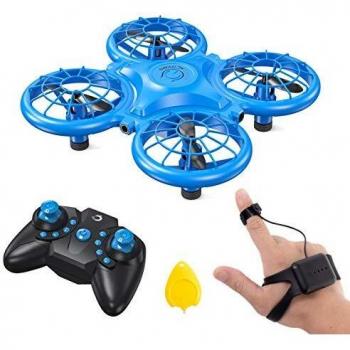 Dragon Touch Mini Drone para Niños con LED Control Remoto Modo sin Cabeza Volteos 3D Estabilización de Altitud RC Quadcopter Drone para Niños Principiantes 2 Baterías DK01