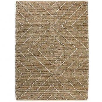 Alfombra de yute marfil 160 x 230 cm Worgan The Rug Republic