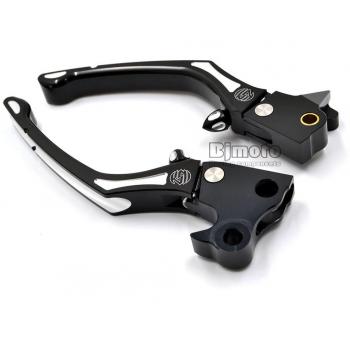 BJ Global Palancas de embrague de freno ajustables de aluminio CNC para Harley Sportster XL883 XL1200 2004-2013