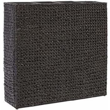 vidaXL Raised Bed with 4 Pots Water Hyacinth Black