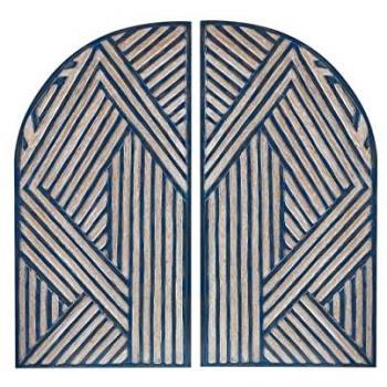 Decoración de Pared Moderna Minimalista en MDF Azul Oscuro con Diseño de Ventana 80 x 80 cm