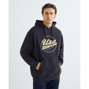 Sudadera de hombre con capucha estampado frontal