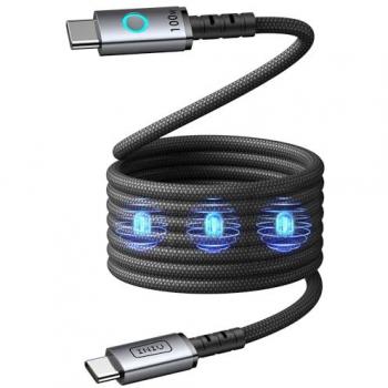 Cable Magnético USB-C a USB-C 100W 1.2m Iniu Leopard