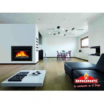ESTUFA DE LEÑA INSERTABLE CON TURBINAS BRONPI MODELO MADRID VISION