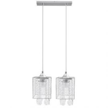Lámpara de Suspensión Gracja, Metal Cromo, 33x13x130 cm
