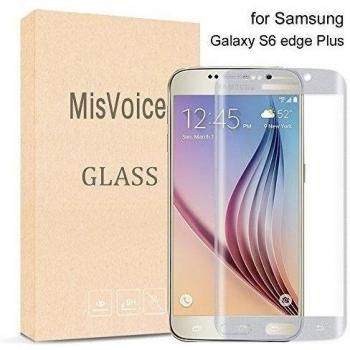 S6 Edge Plus Protector de Pantalla,MisVoice Vidrio Templado Protector de Pantalla Completa Tempered Glass Screen Protector para Samsung Galaxy S6 Edge+ [Curvado 3D]
