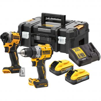 Dewalt Combo 18V DCK2051H2T (DCD800 + DCF850) con 2 baterías de 5.0Ah Powerstack y maletín TSTAK