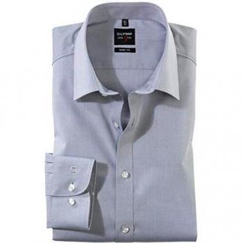 Camisa de Negocios OLYMP Level Five Body Fit Gris Claro 38 con Comfort Stretch