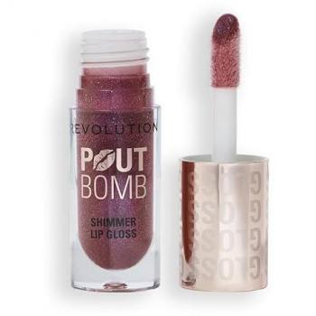 Pout Bomb Shimmer Lip Gloss - High-Shine Berry Lustre with Hyaluronic Acid and Sweet Vanilla Scent, 4.5ml