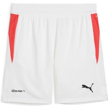 Short Puma Blanco Rojo para Hombre - Ideal para Entrenamiento de Padel