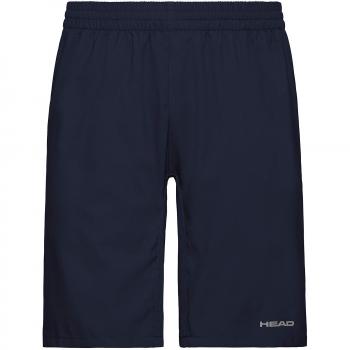 HEAD Club 9in Shorts Hombres - Azul Oscuro, Plateado