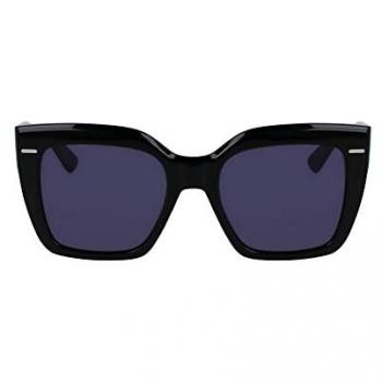 Calvin Klein Black/Grey Blue Sunglasses, Multicolor Female, Size: 54 MM