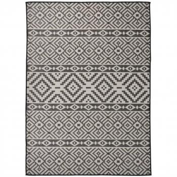 Alfombra de exterior de tejido plano 200x280 cm Color Gris, Taupé, Marrón - Alfombra de Piso para Sala de Estar Dormitorio Habitación Salón