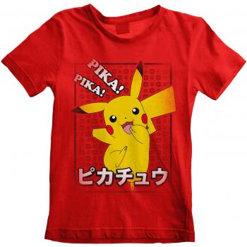 Camiseta Pokémon Pikachu Pika Pika - Rojo