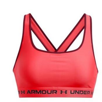 Sujetador Deportivo Under Armour de Sujeción Media con Espalda Cruzada para Mujer - Color Rojo (Tamaño S)