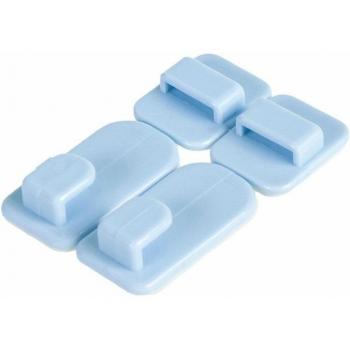 Kit de Ganchos Adhesivos Prácticos para Control Remoto de TV y Aire Acondicionado, Organizador de Pared, 4 Piezas