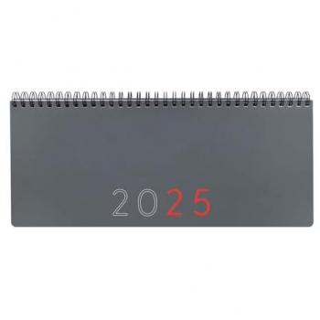 Finocam - Planificador Agenda + Notas Semana Vista 2025 Gris Enero 2025 - Diciembre 2025 (12 meses) Catalán, Agenda espiral año 2025 Planificador 290x116 mm semana vista vertical