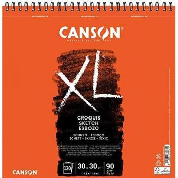 Ãlbum Espiral Microperforado, 30x30 cm, 120 Hojas, Canson XL Croquis, Grano Fino 90g