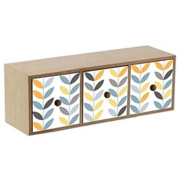 Caja-Joyero Versa Erin 11 x 11 x 33 cm Madera MDF Transparente
