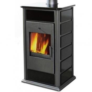 Chimenea Horno wasserführend schmitzker Alicante Blackline 14 KW