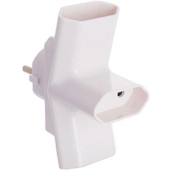 Clavija triple bipolar 16A 250V 4mm blanco - Solera 15097