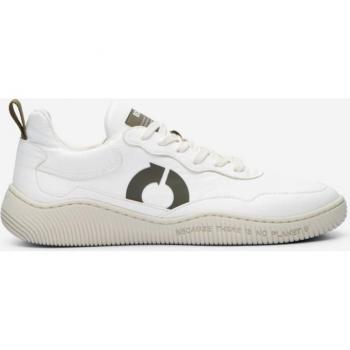 Zapatillas deportivas Ecoalf Alcudia para mujer, cierre de cordones, color blanco y caqui, modelo plano
