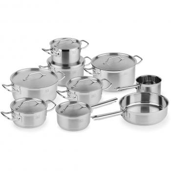 BOJ Premium Batería de Cocina 9 Piezas Acero Inoxidable