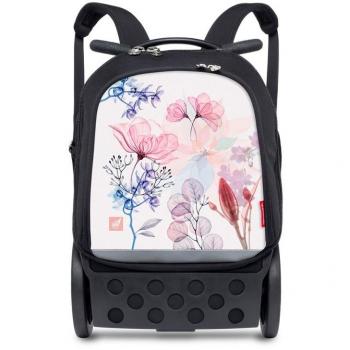 Mochila escolar con ruedas Nikidom Roller Up Aquarella, capacidad de 19 litros, diseño colorido y atractivo, compartimentos múltiples para organización, ruedas resistentes para fácil transporte, respaldo acolchado y ajustable, materiales duraderos y