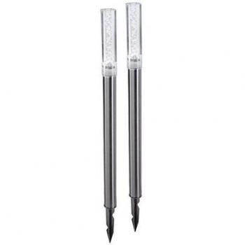 Esotec SHM - Juego de 2 faroles solares, Color Cromo