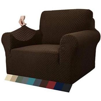 MAXIJIN Fundas de Silla Jacquard para Sala de Estar, superelásticas, Antideslizantes, con Brazos, Perros y Mascotas, 1 Pieza elástica, Protector de sofá