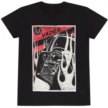 Camiseta de Star Wars - Vader Frame - Talla L - Para Hombre - Color Negro