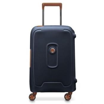 Delsey Paris Moncey 48L Hard Shell Trolley Bag Ink Blue and Brown