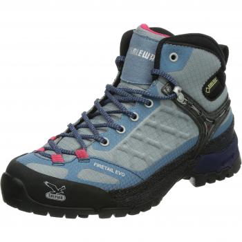 Salewa WS Firetail EVO MID GTX Botas de senderismo, Mujer, Plateado / Azul  , 43