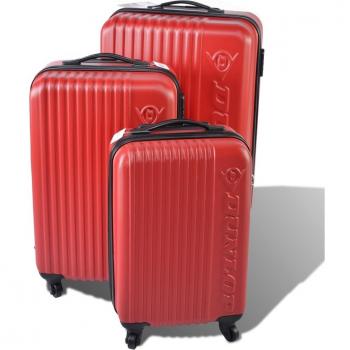 Dunlop Juego de Maletas con Ruedas, 3 Unidades, 92.79 Litros, Color Rojo