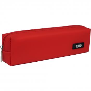 Estuche Escolar Pequeño Color Rojo | Organizador Compacto para Utensilios de Escritura y Material Escolar