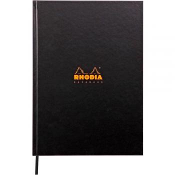 Cuaderno acolchado semirrígido A4 - Rhodiactive - Lineas horizontales y casilla en la parte superior para titulos - Negro