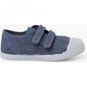 Zapatillas de lona eco blanditas para niños con tira adherente