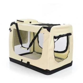 Bolsa de Transporte Plegable Beis para Mascotas Perro Gato XXXL (100x69x69cm) con Manta Fudajo