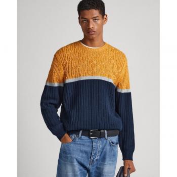 Jersey Pepe Jeans hombre color block con cuello redondo