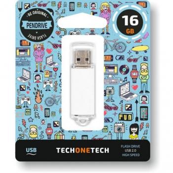 Memoria USB Tech One Tech Basic 16GB USB 2.0 Blanca