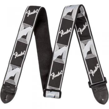 Fender 2 Monogrammed Nylon Guitar Strap - Black/Grey/Dark Grey
